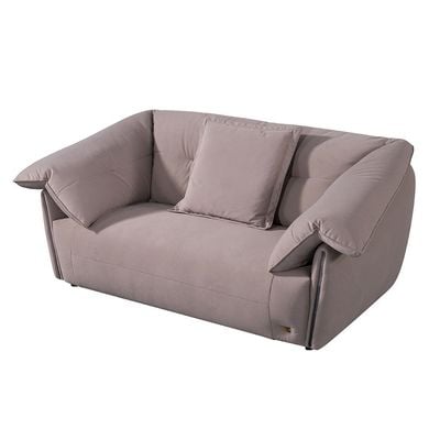 بريسبان - أريكة قماش بمقعدين - رمادي داكن - مع ضمان لمدة 5 سنوات